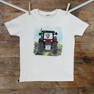 personalised tractor t shirt by snapdragon