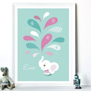 personalised elephant print by koko kids