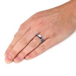 Men's Tungsten Carbide Multi faceted Edged Prism Design Ring (8 mm) Men's Rings