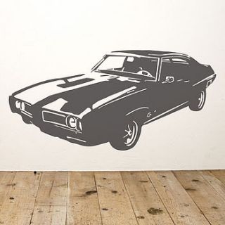 pontiac muscle car vinyl wall sticker by oakdene designs