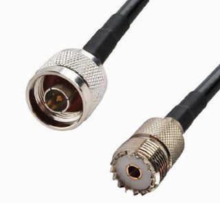 RF coaxial cable N male to UHF SO239 female RG58  MPD Digital (TM) USA MADE RG 58u MIL C 17 Coax with N Male to SO 239   pl259 female   connectors Electronics