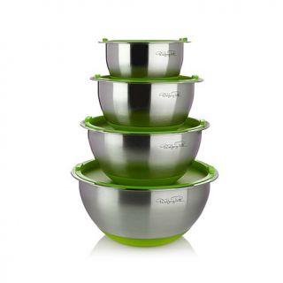 Wolfgang Puck 8 piece Stainless Steel Mixing Bowl Set with Silicone Bases