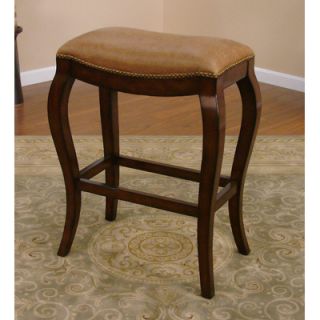 American Heritage Emilio Stool in Canyon with Biscotti Leather