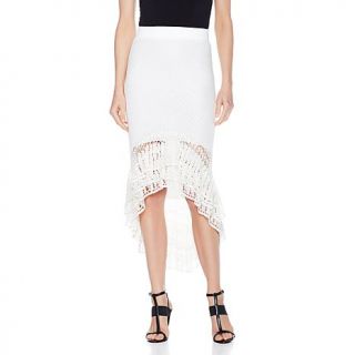 Timeless by Naeem Khan Hi Low Crochet Skirt