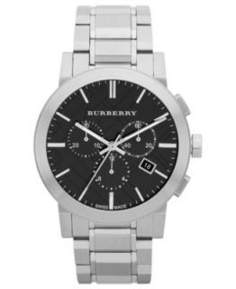 Burberry Watch, Swiss Chronograph Stainless Steel Bracelet 42mm BU9380   Watches   Jewelry & Watches