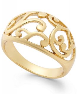 Giani Bernini Filigree Accent Ring in 24k Gold over Sterling Silver   Rings   Jewelry & Watches
