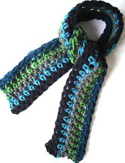 hand crocheted scarf by high fibre