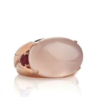Rarities Fine Jewelry with Carol Brodie Chalcedony and Ruby Rose Vermeil Ring