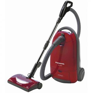 12 Amp Canister Vacuum with HEPA Filter   Red