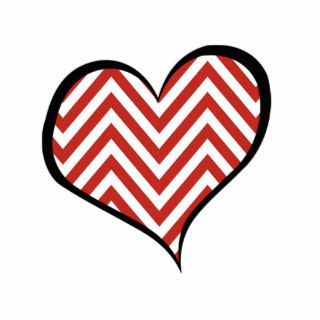 Heart, Zigzag (Chevron), Stripes, Lines   Red Acrylic Cut Out