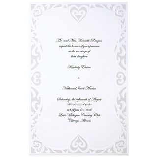 Invitation Kit 50/Pkg Luxe Hearts Wilton Wedding Invitations & Stationery