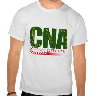 CNA  CERTIFIED NURSE ASSISTANT MERRY CHRISTMAS TEE SHIRTS