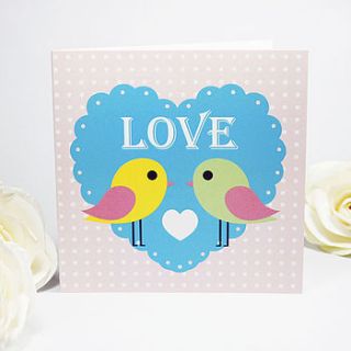 cutie love birds greeting card by munchkin creative