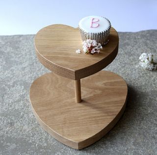 wooden oak cake stand by hop & peck