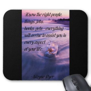 Inspirational positive beach theme quote mousemats