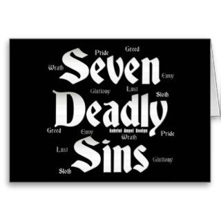 Seven Deadly Sins Logo Greeting Card