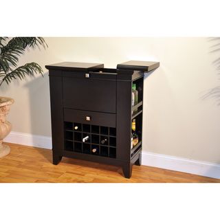 Whitaker Furniture Gianna Espresso finished Wine and Spirits Cabinet Bars