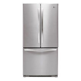 LG 22.6 Cubic Foot Stainless Steel French Door Bottom Freezer Refrigerator Appliances