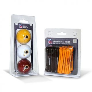 Washington Redskins NFL 3 Golf Ball Pack and 50 Tee Pack