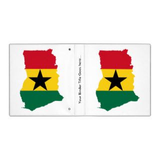 Ghana Flag Map full size 3 Ring Binder