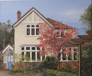 house portrait painting by edwina cooper designs