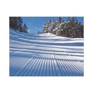First ski tracks gallery wrapped canvas