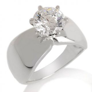 Absolute Wide Band Solitaire Ring   2ct
