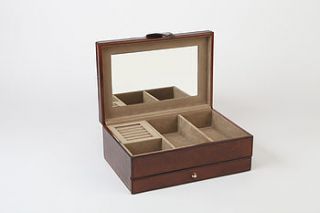 leather jewellery box by life of riley