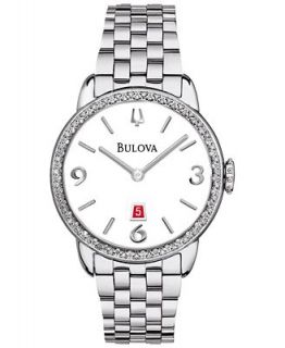 Bulova Womens Diamond (2/5 ct. t.w.) Stainless Steel Bracelet Watch 32mm 96R183   Watches   Jewelry & Watches