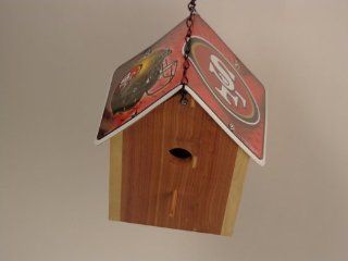 San Francisco 49ers NFL Football Cedar Birdhouse License Plate Roof Handmade  Bird Houses  Patio, Lawn & Garden