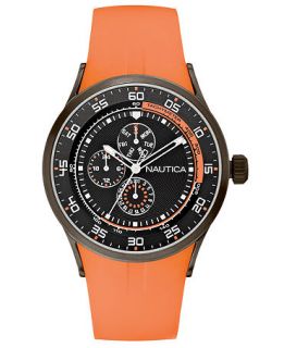 Nautica Watch, Mens Orange Resin Strap 44mm N15651G   Watches   Jewelry & Watches