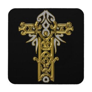 Christian Ornate Cross 24 Beverage Coasters
