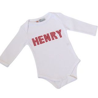 personalised baby vest by frogs+sprogs