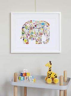 'i spy a… elephant' print by hello geronimo