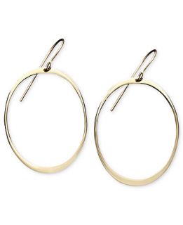 14k Gold Earrings, Large Oval Hoop   Earrings   Jewelry & Watches