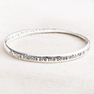 'true friends' message bracelet by bloom boutique