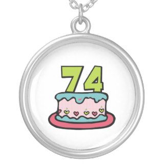 74 Year Old Birthday Cake Pendants
