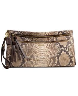COACH MADISON LARGE CLUTCH IN PYTHON EMBOSSED LEATHER   COACH   Handbags & Accessories