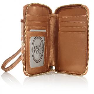 Sharif Italian Basketweave Leather Phone Wristlet