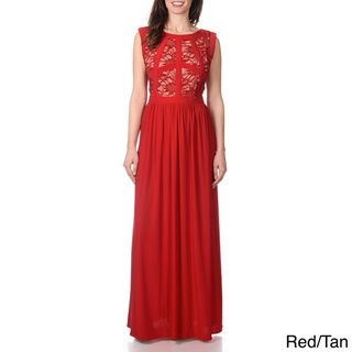 R & M Richards Women's Lace Mapped bodice Long Dress R & M Richards Evening & Formal Dresses