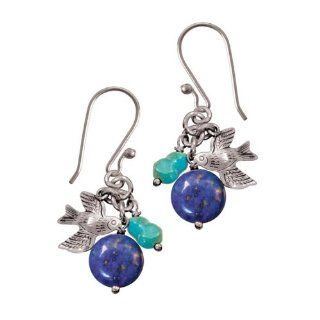 Sweet Bird Avi Terra Nature Inspired Earrings With Lapis And Faux Turquoise Fair Trade Dangle Earrings Jewelry
