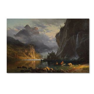 Albert Bierstadt 'Indians Spear Fishing 1862' Canvas Art Trademark Fine Art Canvas