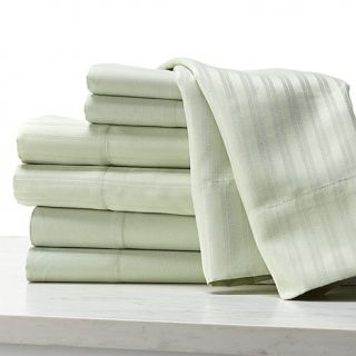 Concierge Collection Microfiber Solid and Stripe 2 pack Sheet Set   Twin