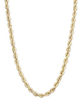 14k Gold Necklace, 20 Hollow Rope Chain   Necklaces   Jewelry & Watches