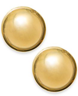 14k Gold Earrings, 12mm Domed Stud Earrings   Earrings   Jewelry & Watches