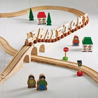 personalised wooden train track by when i was a kid