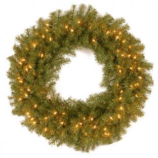 30" Norwood Fir Wreath with Clear Lights