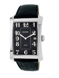 Roberto Bianci Men's P232_BLKSIL Classic Black Leather Strap Watch at  Men's Watch store.
