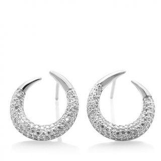 .60ct Absolute™ Pavé Pointed Hoop Earrings