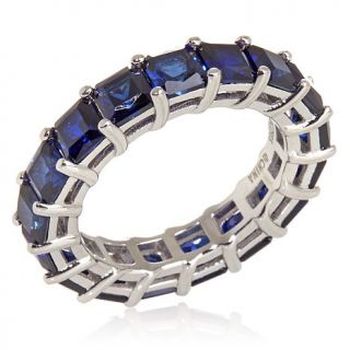 Jean Dousset Colored Stone Sterling Silver Eternity Band Ring